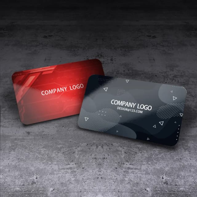 Tarjetas de visita de PVC personalizadas Tarjetas impermeables de plástico Diseño personalizado Esquinas redondas Tarjetas de visita de PVC esmerilado mate brillante