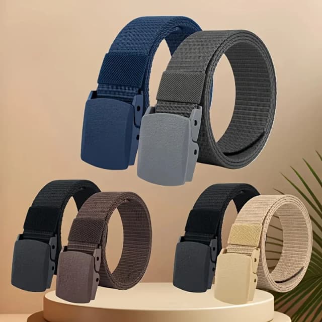 Pasek męski Outdoor Casual Canvas Belt Plastic Buckle Nylon Tactical Belt Pair With Pants Jeans Belt Sportowe paski dla mężczyzn i kobiet