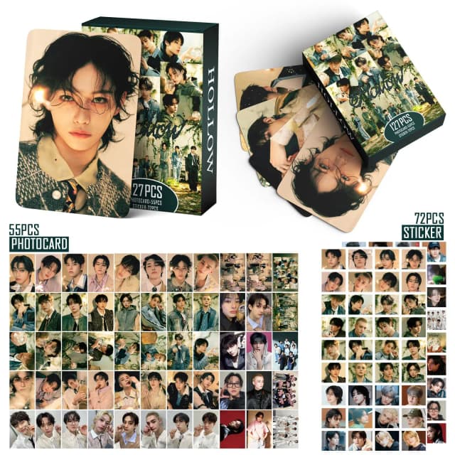 Nuevo 127 Uds. Pegatinas de Kpop SKZ Boy sesión fotográfica HOLLOW nuevo álbum tarjetas Lomo de estrella coreana juego de tarjetas con impresión fotográfica colección de Fans postal