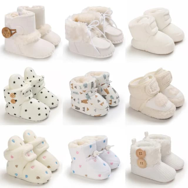 2022 bebê outono inverno botas do bebê da menina meninos inverno sapatos quentes sólida moda criança bolas felpudas primeiros caminhantes sapatos do miúdo 0-18m