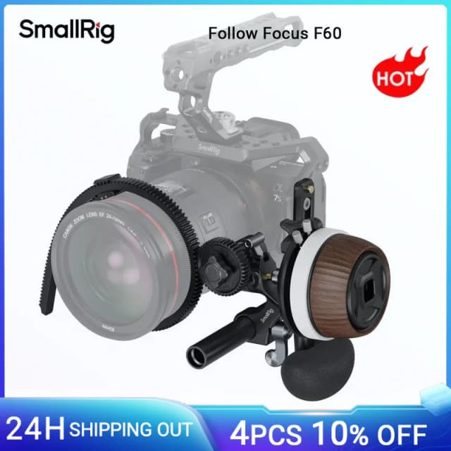 SmallRig F60 fokus mengikuti untuk DSLR dan lensa kamera tanpa cermin dengan desain tanpa peredam & maju/tombol terbalik & A/B berhenti-3850